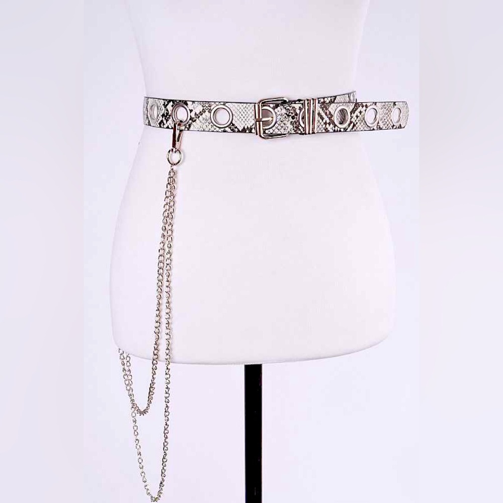 Glow In The Dark Snakeskin Statement Belt